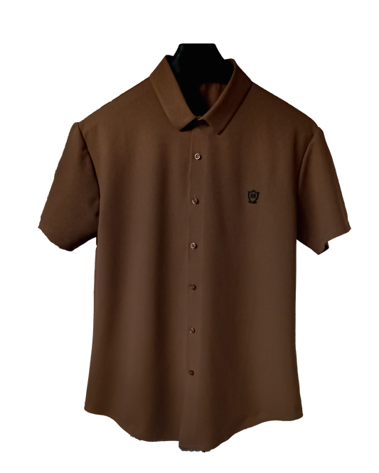 HERITAGE BROWN | SEMI FORMAL SHIRT | WAQT-E-DAUR