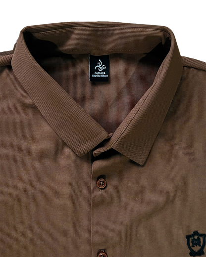 HERITAGE BROWN | SEMI FORMAL SHIRT | WAQT-E-DAUR